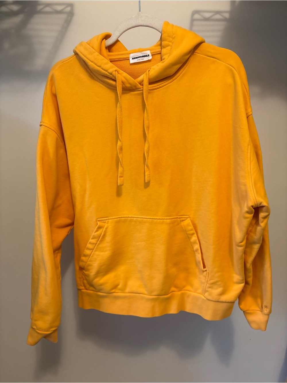 ArmedAngels German ethical brand organic cotton sunshine Yellow Pullover Hoodie - Picture 12 of 13